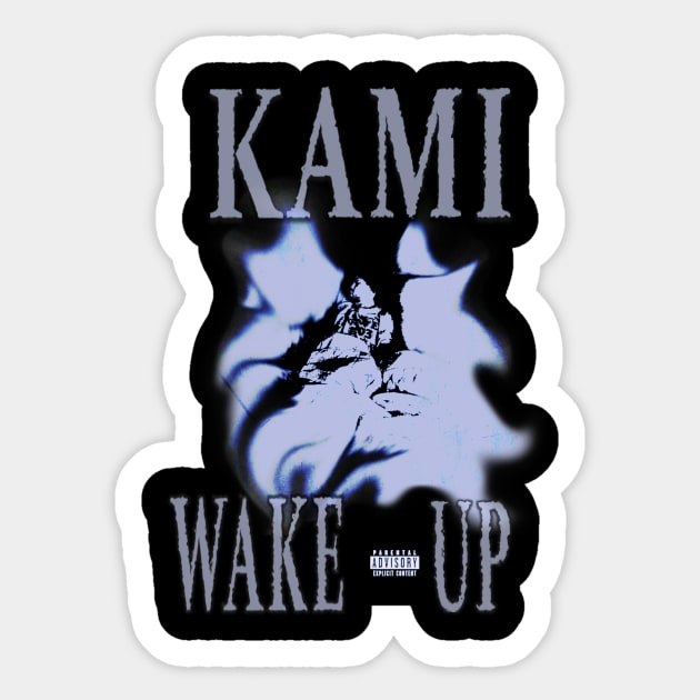 Wake Up Kami (with tracklist) Sticker by R3_Illustrations